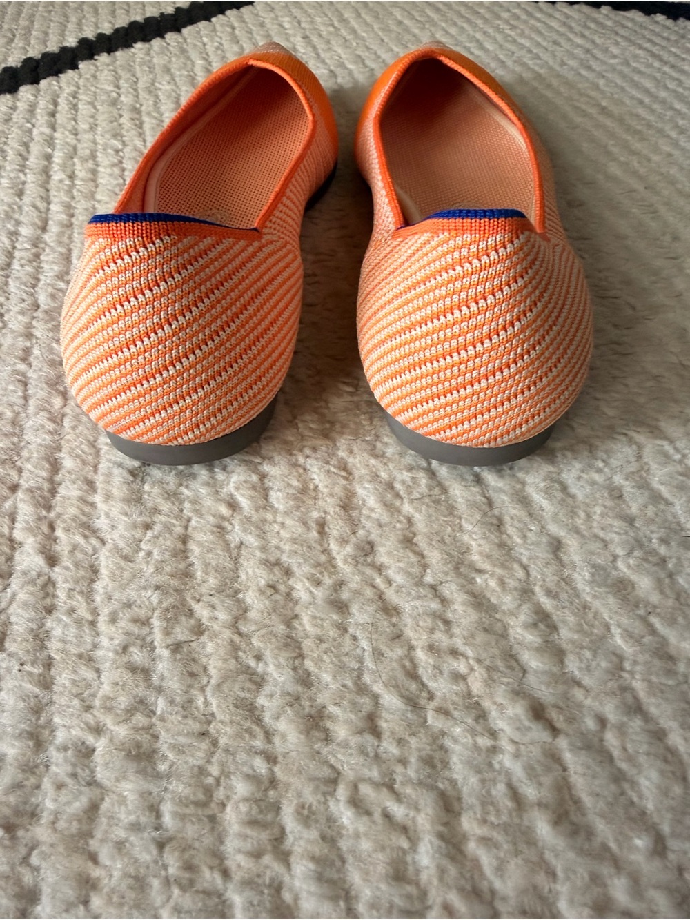 Rothy's Orange and White Pointed Knit Flats - Picture 4 of 4